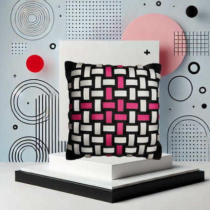 021 NEON GRID MAGENTA Neonmix l Pillowcase