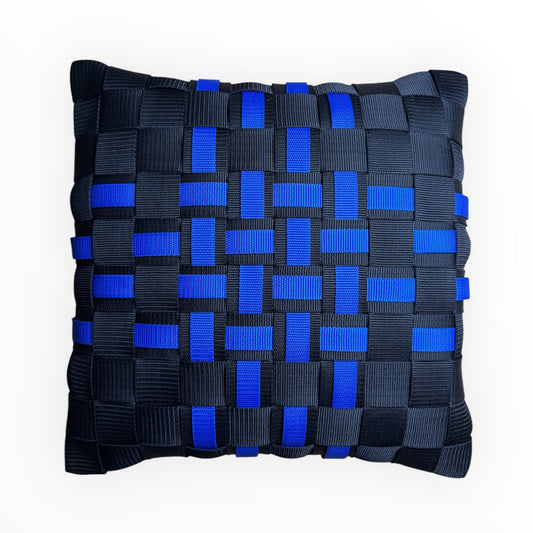 02  INDIGO SHADOW Schwarz l Kissenbezug - WOOVE