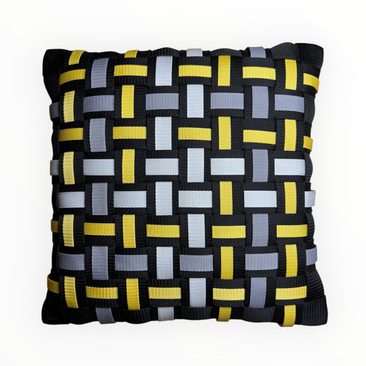 02 YELLOW SIGNAL Multicolor l Kissenbezug - WOOVE