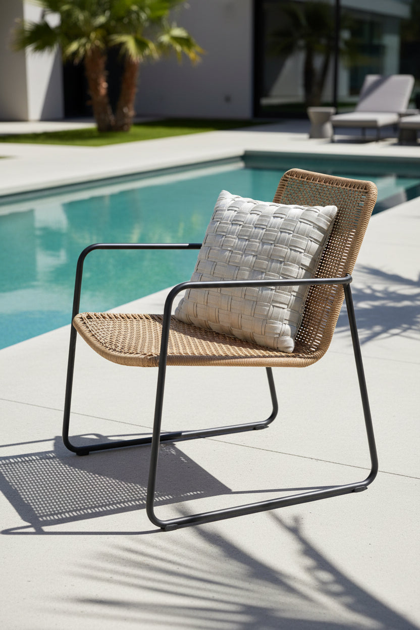 Maro - Handgewebtes Design-Kissen / Pure Cream