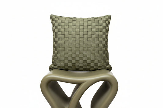 OLIVE PLAIN Oliv l Kissenbezug - WOOVE