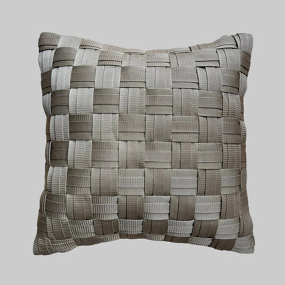 06 BORDEAUX SAND Beige &amp; Wine Red l Cushion cover