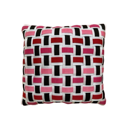 06 PEONY White, Black &amp; Pink l Cushion Cover