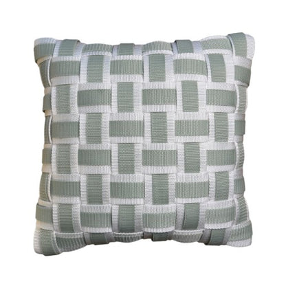 02 SNOW3 White &amp; Eucalyptus l Cushion cover