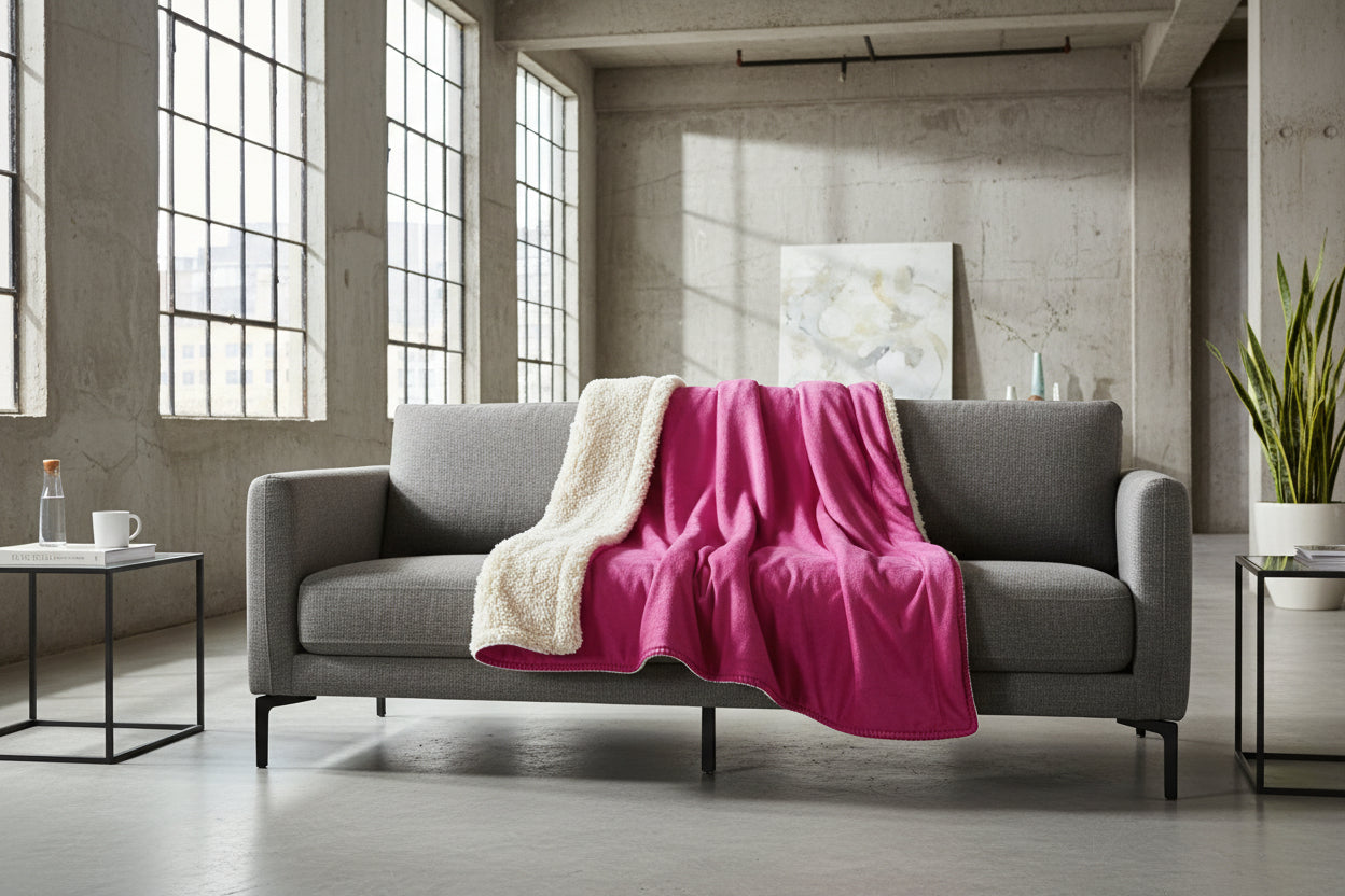 NOA.HOME. Sherpa Decke Pink - WOOVE